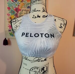 Peloton x WITH Tropical Patterned Keyhole Mesh Back Sports Bra, EUC,  Small